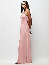 Side View Thumbnail - Rose Tie-Back Cutout Maxi Dress with Front Slit