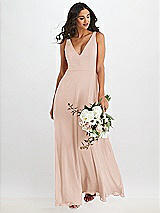 Alt View 1 Thumbnail - Cameo Deep V-Neck Chiffon Maxi Dress