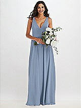 Alt View 2 Thumbnail - Cloudy Deep V-Neck Chiffon Maxi Dress