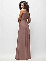 Rear View Thumbnail - Sienna Deep V-Neck Chiffon Maxi Dress