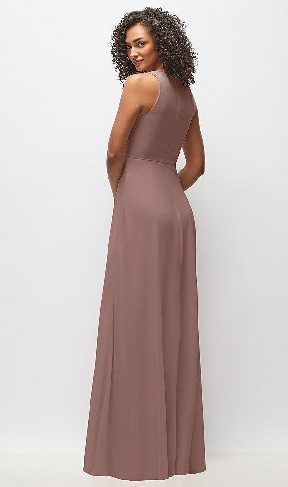 Back View - Sienna Deep V-Neck Chiffon Maxi Dress