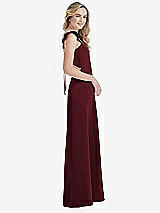Side View Thumbnail - Cabernet Ruffled Sleeve Tie-Back Maxi Dress