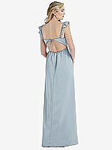 Rear View Thumbnail - Mist Ruffled Sleeve Tie-Back Maxi Dress