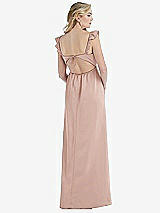 Rear View Thumbnail - Toasted Sugar Ruffled Sleeve Tie-Back Maxi Dress