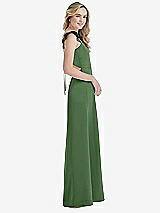 Side View Thumbnail - Vineyard Green Ruffled Sleeve Tie-Back Maxi Dress