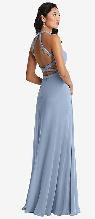 Dessy Cloudy High Neck Bridesmaid Dresses