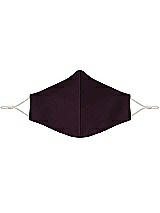 Front View Thumbnail - Deep Plum Satin Twill Reusable Face Mask