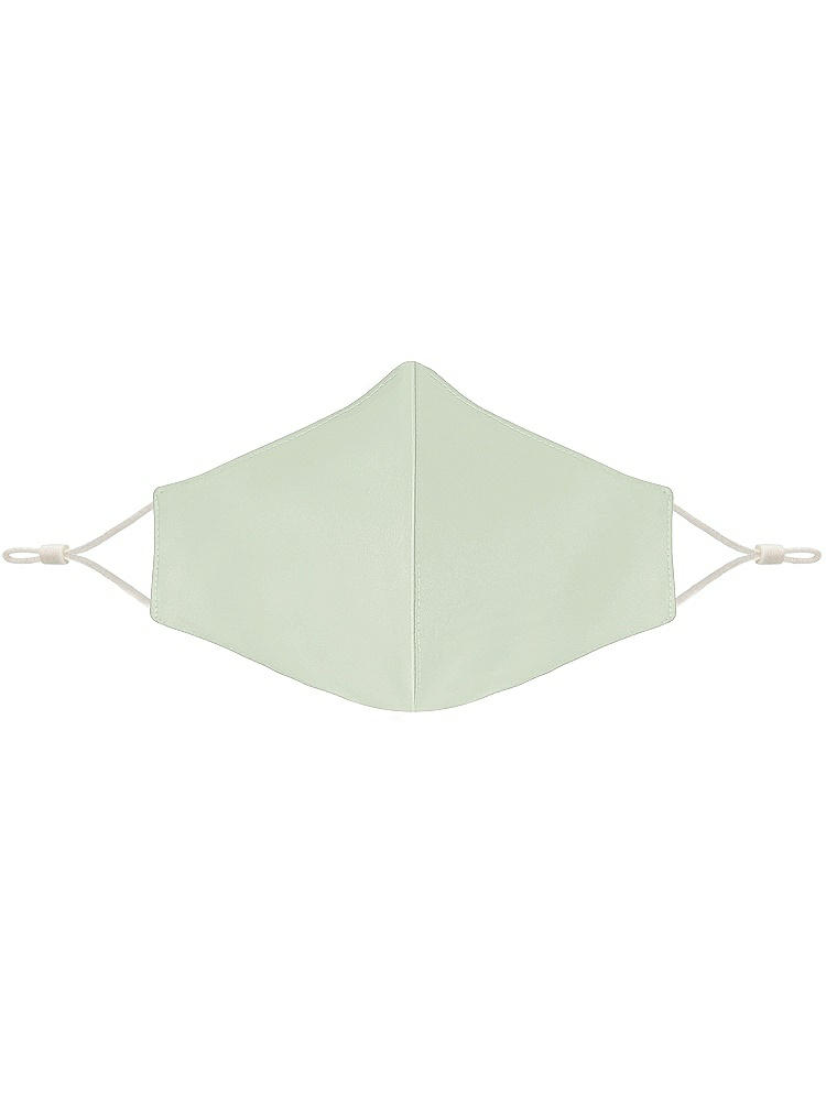 Front View - Mint Green Satin Twill Reusable Face Mask