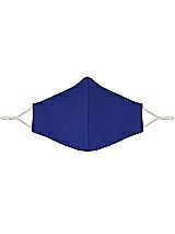 Front View Thumbnail - Cobalt Blue Satin Twill Reusable Face Mask