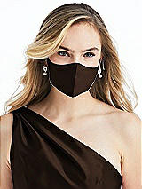 Alt View 2 Thumbnail - Espresso Satin Twill Reusable Face Mask
