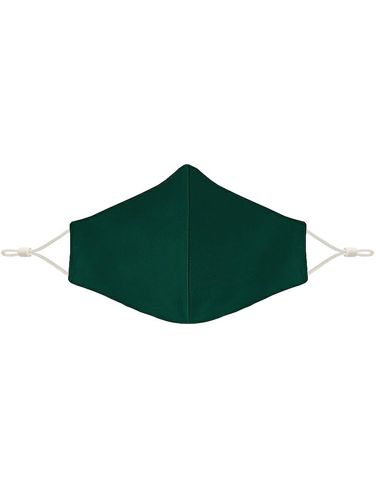 Front View - Hunter Green Satin Twill Reusable Face Mask