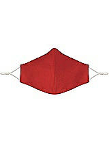 Front View Thumbnail - Poppy Red Satin Twill Reusable Face Mask