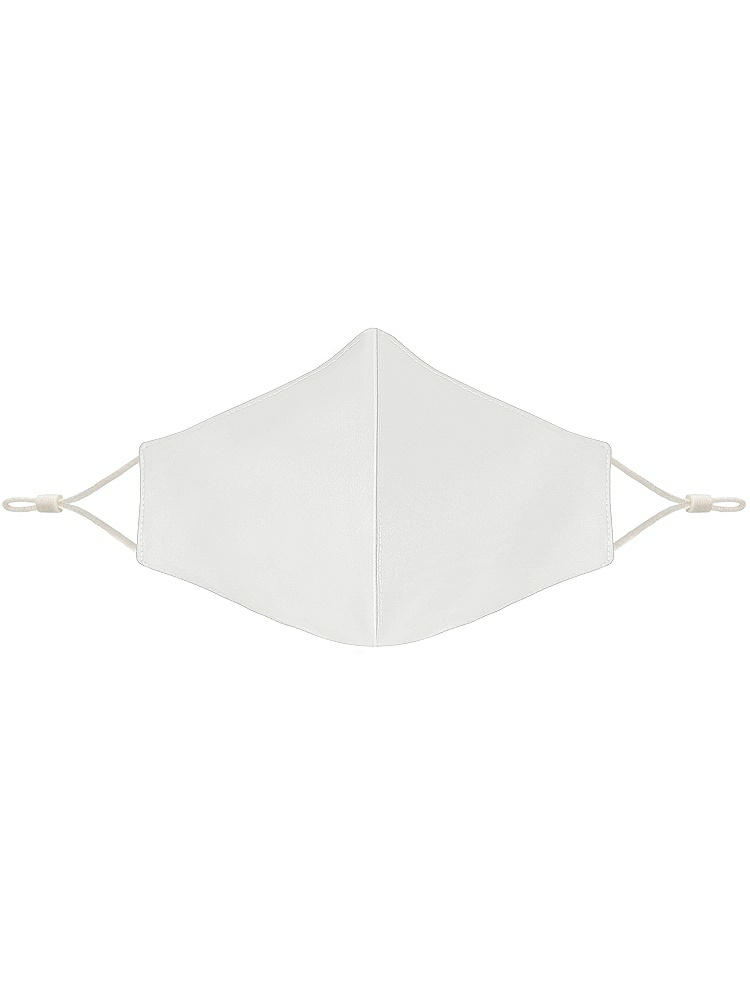 Front View - White Satin Twill Reusable Face Mask