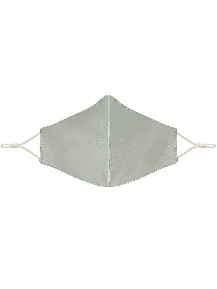 Front View - Willow Green Satin Twill Reusable Face Mask