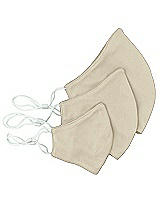 Rear View Thumbnail - Champagne Soft Jersey Reusable Face Mask