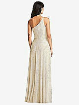 Rear View Thumbnail - Butter Yellow Floral Bella Bridesmaids Dress BB130