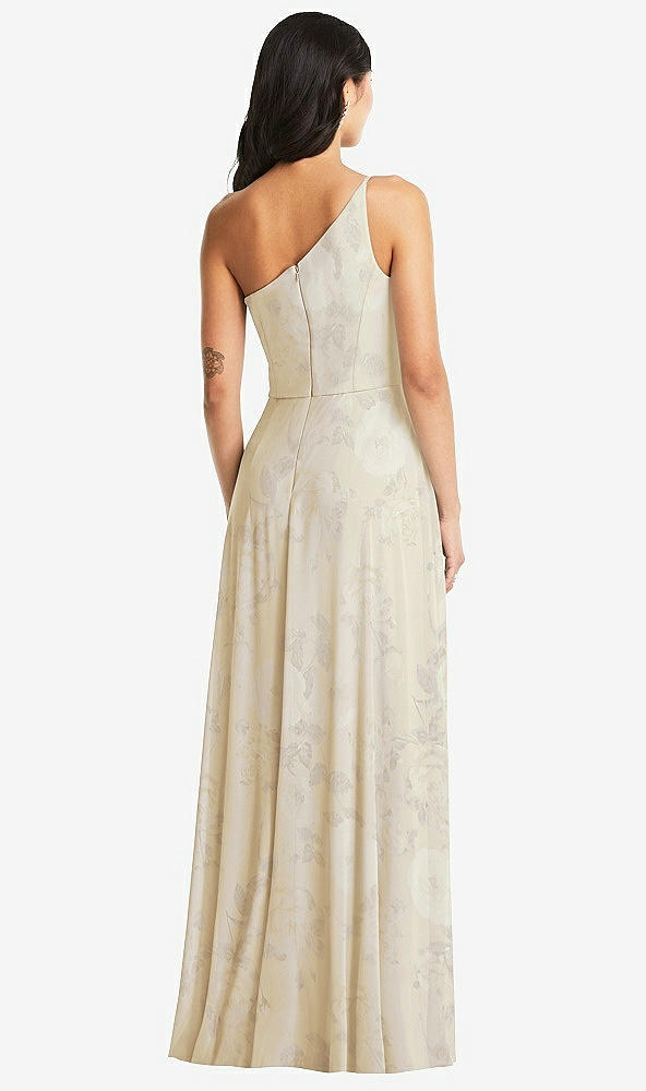 Back View - Butter Yellow Floral Bella Bridesmaids Dress BB130