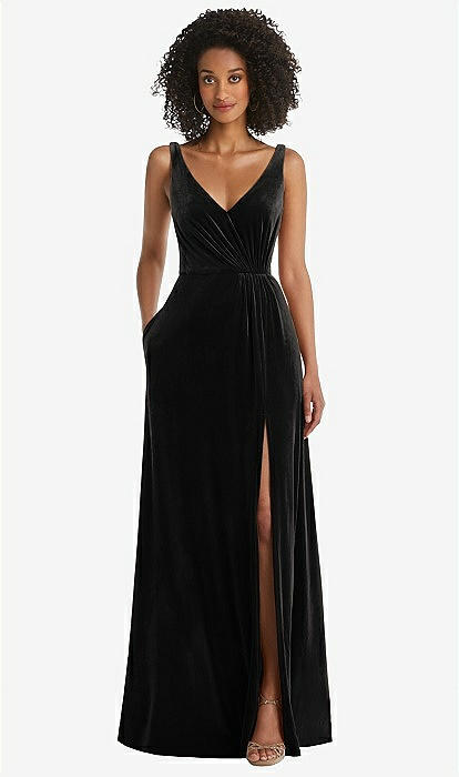 chinese dress ladies Ruffle Maxi Dress in Black | One Shoulder Cotton Maxi Dress main image 0