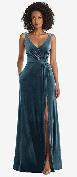 Blue Lux Velvet Bridesmaid Dresses Blue Lux Velvet Bridesmaid Dresses