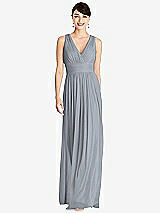 Front View Thumbnail - Platinum Shirred Wrap Bodice Twist Back Maxi Dress