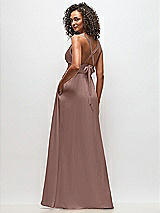 Rear View Thumbnail - Sienna Deep V-Neck Shirred Skirt Maxi Dress with Convertible Straps