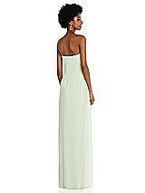 Alt View 4 Thumbnail - Mint Green Draped Chiffon Grecian Column Gown with Convertible Straps