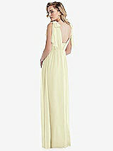Alt View 2 Thumbnail - Butter Yellow Empire Waist Shirred Skirt Convertible Sash Tie Maxi Dress