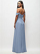 Rear View Thumbnail - Cloudy Off-the-Shoulder Basque Neck Maxi Dress with Flounce Sleeves