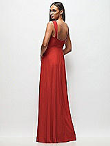 Rear View Thumbnail - Poppy Red Contoured Wide Strap Sweetheart Maxi Dress