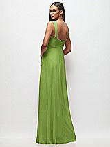 Rear View Thumbnail - Peridot Green Contoured Wide Strap Sweetheart Maxi Dress
