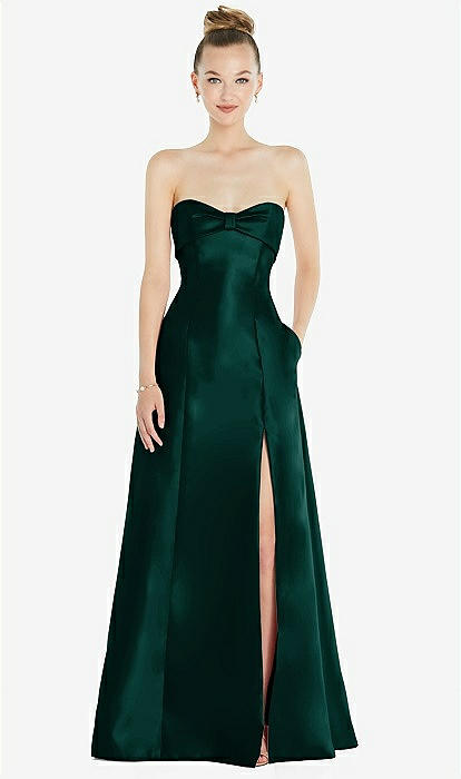 slim fit dress slacks Mint Sky Bows Gown– Teuta Matoshi main image 1