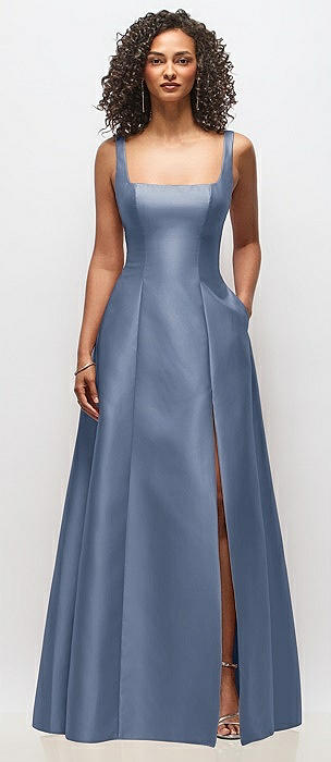 grey green formal dress Green Floral Embroidered Short Cap Evening Gown main image 0