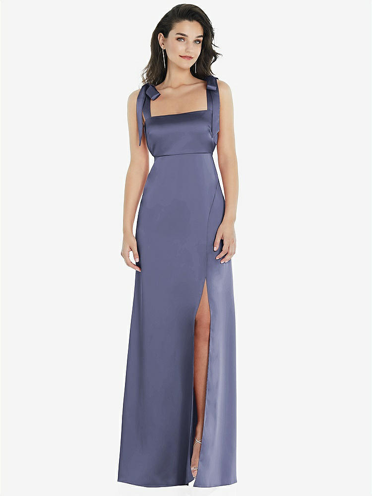 Flat Tie-shoulder Empire Waist Maternity Bridesmaid Dress In Willow Green |  The Dessy Group