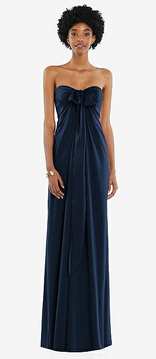 Dessy Midnight Navy Strapless Bridesmaid Dresses