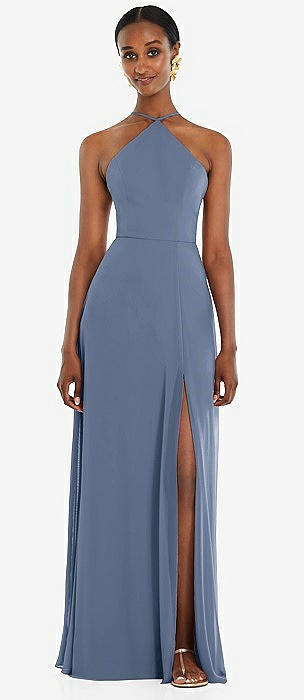 chiffon bridesmaid dresses Women Plus Size Floral Lace Hi-Low Chiffon Bridesmaid Dresses –  DolphinBanana main image 1