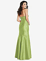 Rear View Thumbnail - Mojito Bow Cuff Strapless Princess Waist Trumpet Gown