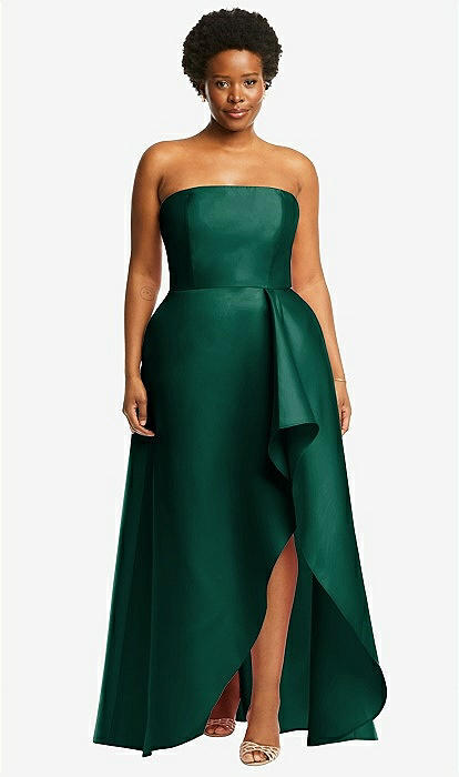スーツ・フォーマル・ドレス ANDRESD draped bustier dress/smokebrown Strapless Draped Bodice Column Bridesmaid Dress With Oversized Bow