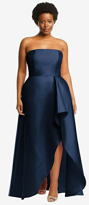 navy blue strapless bridesmaid dress Anastasia Strapless Gown 10 / Navy main image 1
