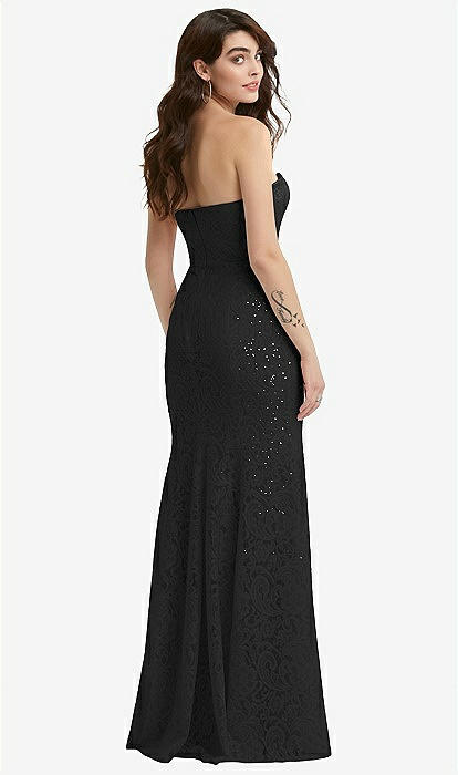 trumpet dress black Silky Criss-Cross Back Trumpet Gown – The Dress Shop of Edmore