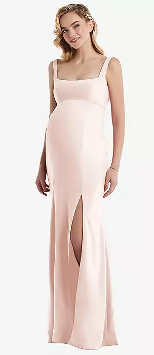 maternity bridesmaid dress pink Satin Maternity Bridesmaid Dress