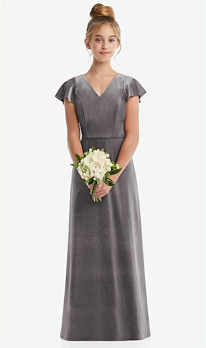 knee length dresses for ladies Wedtrend Light Blue A-Line V Neck Floor-Length Chiffon Junior Bridesmaid Dress Wedding Party Dress, Light Blue / J8