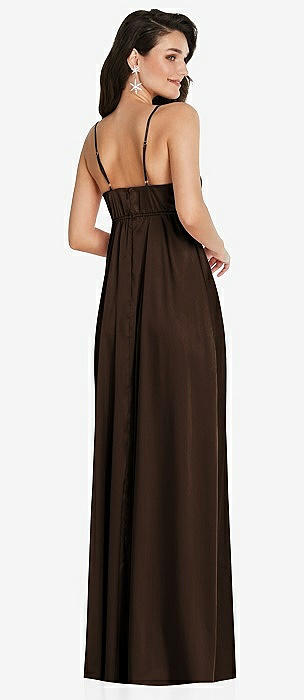 espresso bridesmaid dresses Beautiful Back Espresso Satin Sheath Bridesmaid Dress