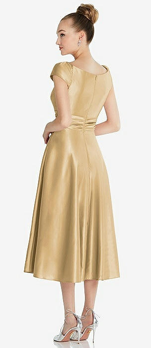 matte satin gold bridesmaid dresses Grace Loves Lace Anya Eco Gold