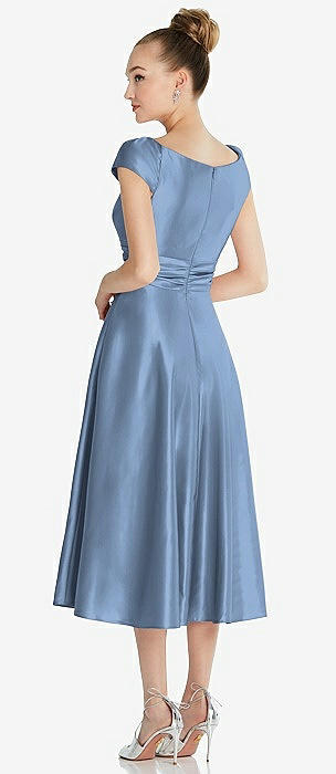 Thread Bridesmaid Windsor Blue Matte Satin Bridesmaid Dresses