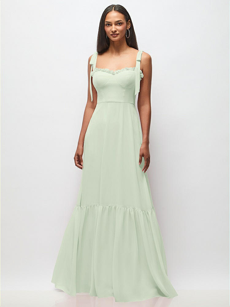 white christmas dresses Lavender Multi Floral Ruffle Chiffon Sleeveless Maxi Dress - All Dresses main image 0