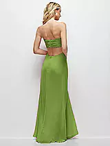 Strapless Empire Waist Cutout Maxi Bridesmaid Dress With Covered Button  Detail In Peridot Green | The Dessy Group