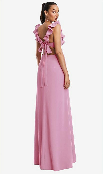 trumpet dress with cut out back Andrea and Leo WL019