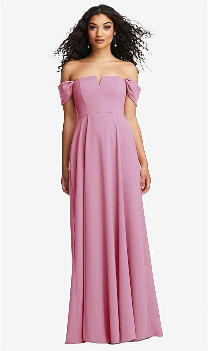 navy blue dress for baby girl Amarra 88824 - Long Chiffon A-line Dress main image 1