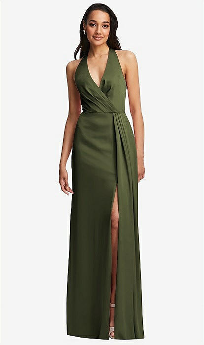 open lace back dress Breanna Strapless Chiffon Maxi Dress / Leopard Print | Meshki main image 0