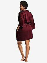 Alt View 3 Thumbnail - Cabernet Short Whisper Satin Robe